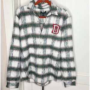 Disney x Forever 21 Donald Duck Plaid Jacket Green Nwot Size Medium